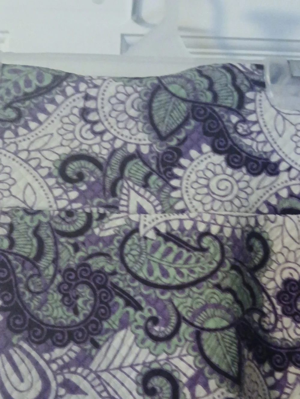 LuLaRoe Floral Paisley Print Pencil Skirt in Purple & Mint